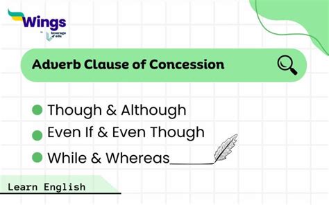 Adverb Clause of Concession: Meaning, Example and .